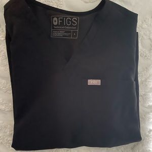 Figs Womens Catarina Scrub Top - Small - Black